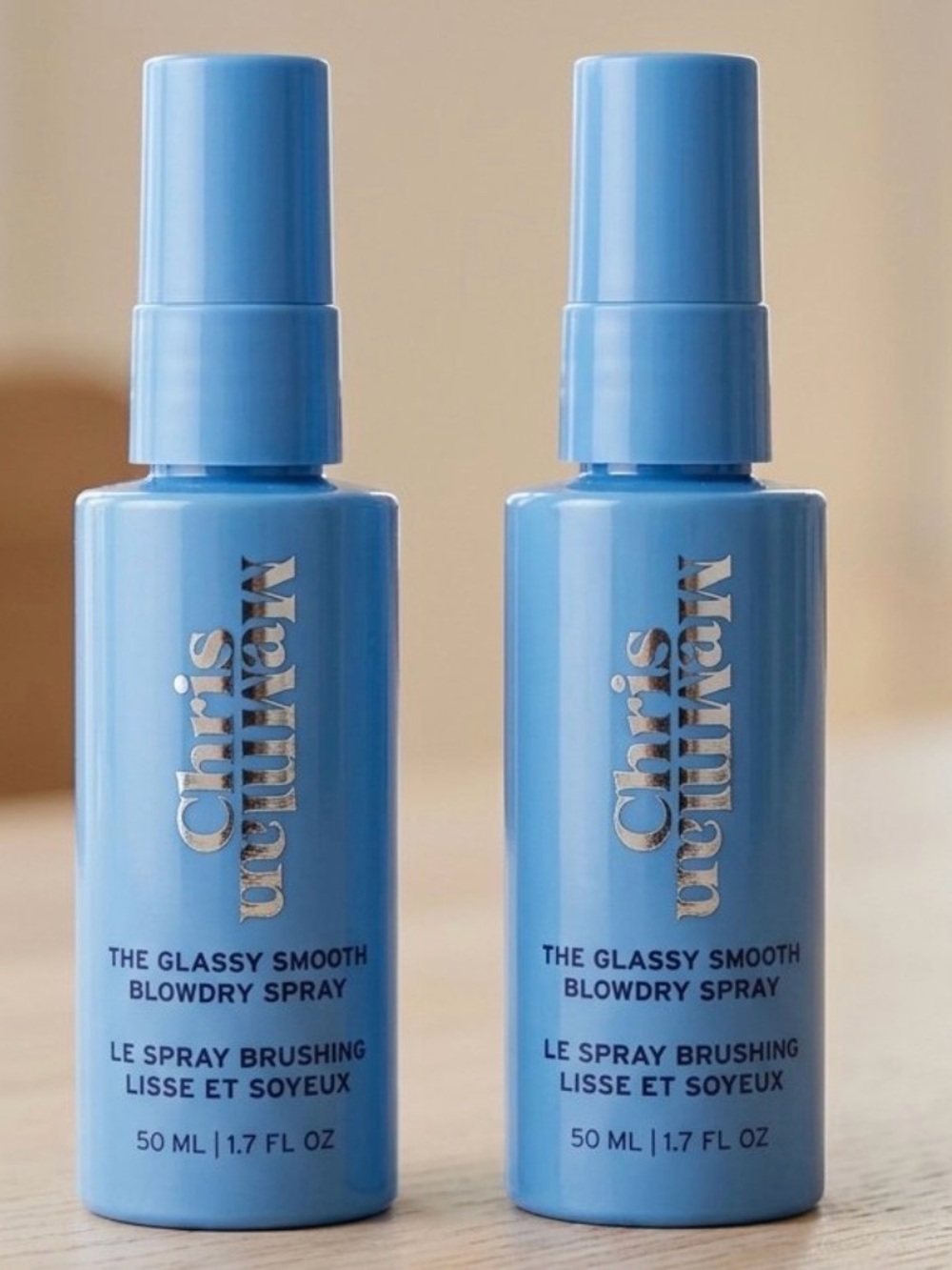 Chris McMillan Glassy Smooth Blowdry Spray Mini Duo 1.7oz / 50ml Set of 2
